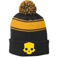 Happy Helldiver Stripe Pom Pom Beanie