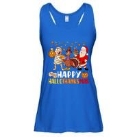 Happy Hallothanksmas Halloween Thanksgiving Christmas Day Gift Ladies Essential Flowy Tank