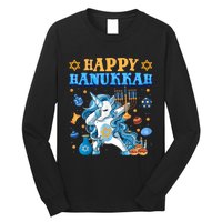 Happy Happy Hanukkah Unicorn Jewnicorn Chanukah Jewish Xmas Gifts Long Sleeve Shirt