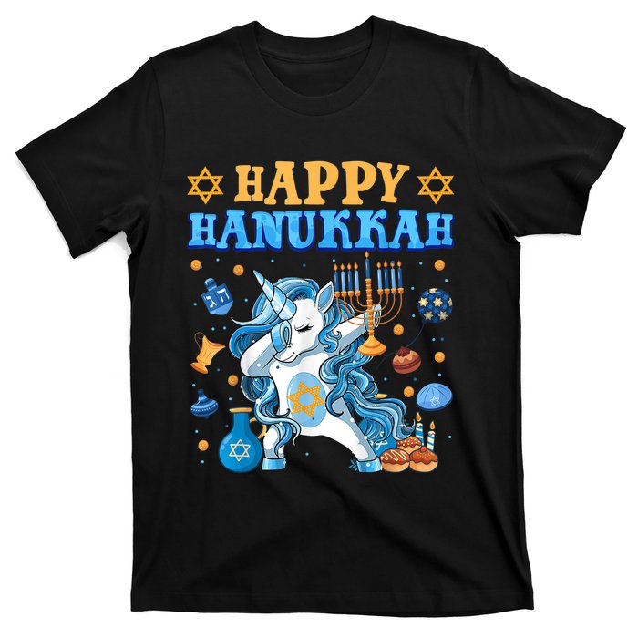 Happy Happy Hanukkah Unicorn Jewnicorn Chanukah Jewish Xmas Gifts T-Shirt