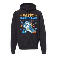 Happy Happy Hanukkah Unicorn Jewnicorn Chanukah Jewish Xmas Gifts Premium Hoodie