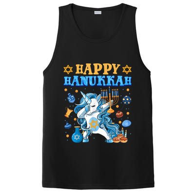 Happy Happy Hanukkah Unicorn Jewnicorn Chanukah Jewish Xmas Gifts PosiCharge Competitor Tank