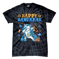 Happy Happy Hanukkah Unicorn Jewnicorn Chanukah Jewish Xmas Gifts Tie-Dye T-Shirt