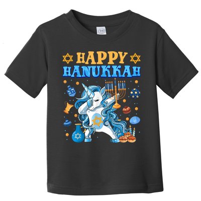 Happy Happy Hanukkah Unicorn Jewnicorn Chanukah Jewish Xmas Gifts Toddler T-Shirt