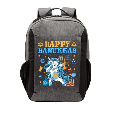 Happy Happy Hanukkah Unicorn Jewnicorn Chanukah Jewish Xmas Gifts Vector Backpack