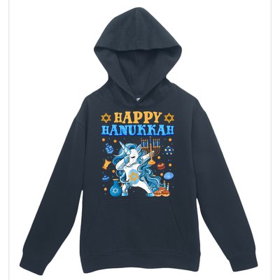 Happy Happy Hanukkah Unicorn Jewnicorn Chanukah Jewish Xmas Gifts Urban Pullover Hoodie