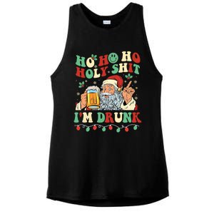 Ho Ho Holy Shit Im Drunk Beer Santa Hat Christmas Ing Gift Ladies PosiCharge Tri-Blend Wicking Tank