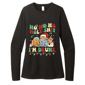 Ho Ho Holy Shit Im Drunk Beer Santa Hat Christmas Ing Gift Womens CVC Long Sleeve Shirt