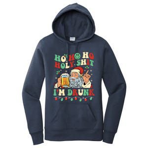 Ho Ho Holy Shit Im Drunk Beer Santa Hat Christmas Ing Gift Women's Pullover Hoodie