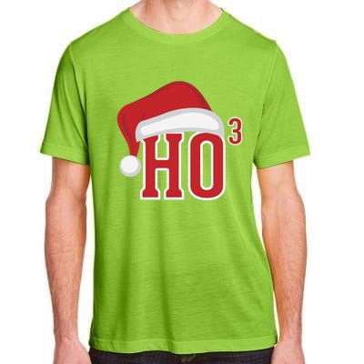 Ho Ho Ho X 3 Third Power Funny Christmas Holiday Gift Adult ChromaSoft Performance T-Shirt