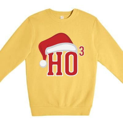 Ho Ho Ho X 3 Third Power Funny Christmas Holiday Gift Premium Crewneck Sweatshirt