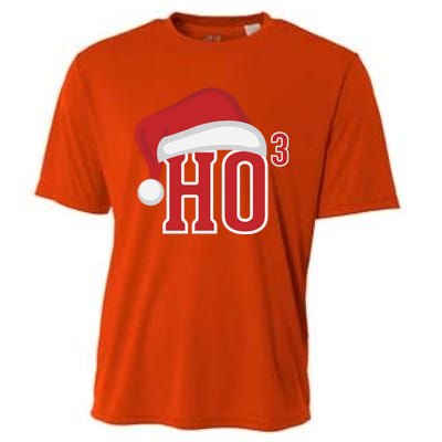 Ho Ho Ho X 3 Third Power Funny Christmas Holiday Gift Cooling Performance Crew T-Shirt