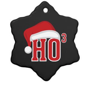 Ho Ho Ho X 3 Third Power Funny Christmas Holiday Gift Ceramic Star Ornament