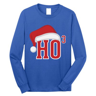 Ho Ho Ho X 3 Third Power Funny Christmas Holiday Gift Long Sleeve Shirt