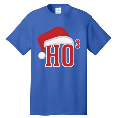 Ho Ho Ho X 3 Third Power Funny Christmas Holiday Gift Tall T-Shirt