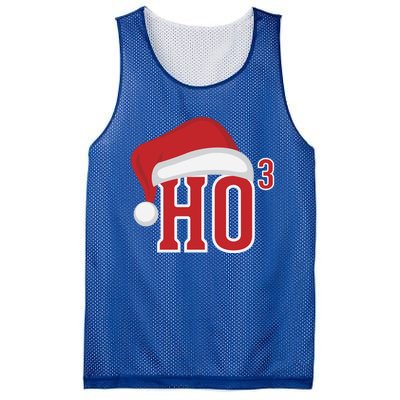 Ho Ho Ho X 3 Third Power Funny Christmas Holiday Gift Mesh Reversible Basketball Jersey Tank