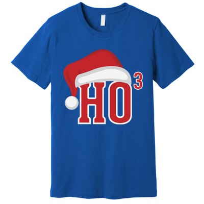 Ho Ho Ho X 3 Third Power Funny Christmas Holiday Gift Premium T-Shirt