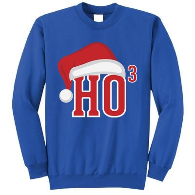 Ho Ho Ho X 3 Third Power Funny Christmas Holiday Gift Tall Sweatshirt