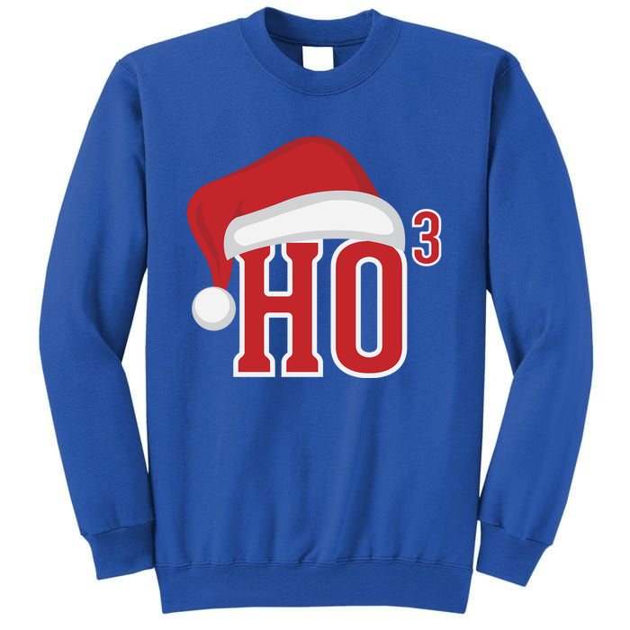 Ho Ho Ho X 3 Third Power Funny Christmas Holiday Gift Tall Sweatshirt