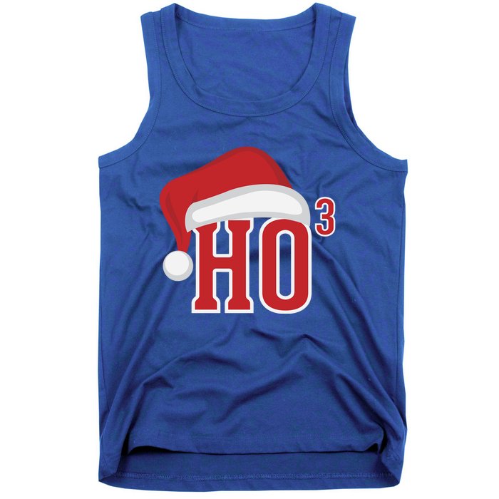 Ho Ho Ho X 3 Third Power Funny Christmas Holiday Gift Tank Top