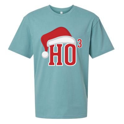 Ho Ho Ho X 3 Third Power Funny Christmas Holiday Gift Sueded Cloud Jersey T-Shirt