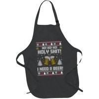 Ho Ho Holy I Need A Beer Santa Claus Ugly Christmas Apron