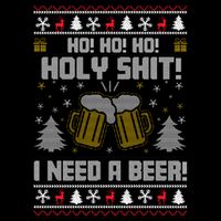 Ho Ho Holy I Need A Beer Santa Claus Ugly Christmas Apron