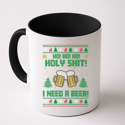 Ho Ho Holy I Need A Beer Santa Claus Ugly Christmas Mug