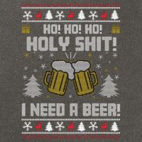 Ho Ho Holy I Need A Beer Santa Claus Ugly Christmas Cotton Canvas Backpack