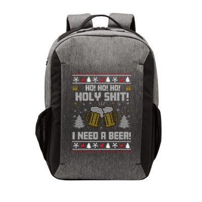 Ho Ho Holy I Need A Beer Santa Claus Ugly Christmas Vector Backpack