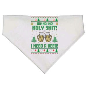 Ho Ho Holy I Need A Beer Santa Claus Ugly Christmas USA-Made Doggie Bandana