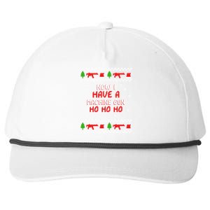 Ho Ho Ho Now I Have A Machine Gun Cute Gift Snapback Five-Panel Rope Hat