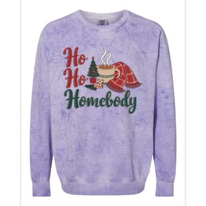 Ho Ho Homebody Cozy Christmas Holiday Winter Art Gift Colorblast Crewneck Sweatshirt