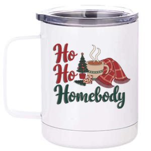 Ho Ho Homebody Cozy Christmas Holiday Winter Art Gift 12 oz Stainless Steel Tumbler Cup