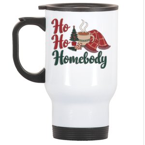 Ho Ho Homebody Cozy Christmas Holiday Winter Art Gift Stainless Steel Travel Mug