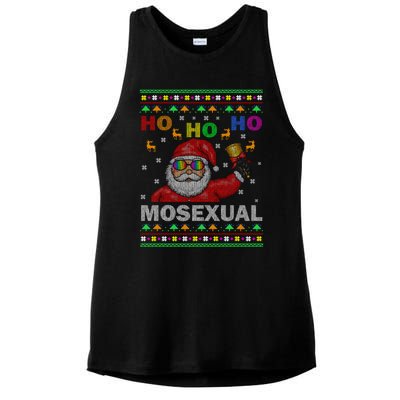 Ho Ho Homosexual Christmas Santa Holiday Pride Pyjama Gift Ladies PosiCharge Tri-Blend Wicking Tank