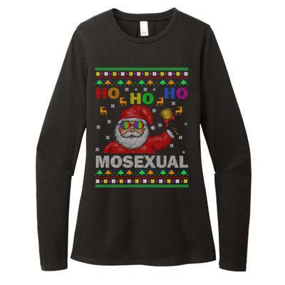 Ho Ho Homosexual Christmas Santa Holiday Pride Pyjama Gift Womens CVC Long Sleeve Shirt