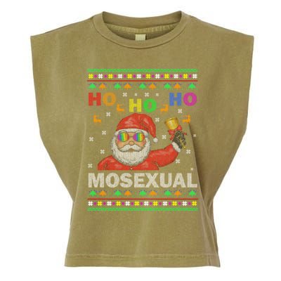 Ho Ho Homosexual Christmas Santa Holiday Pride Pyjama Gift Garment-Dyed Women's Muscle Tee