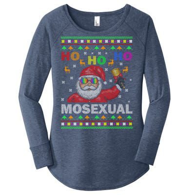 Ho Ho Homosexual Christmas Santa Holiday Pride Pyjama Gift Women's Perfect Tri Tunic Long Sleeve Shirt