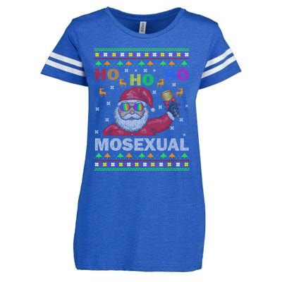 Ho Ho Homosexual Christmas Santa Holiday Pride Pyjama Gift Enza Ladies Jersey Football T-Shirt