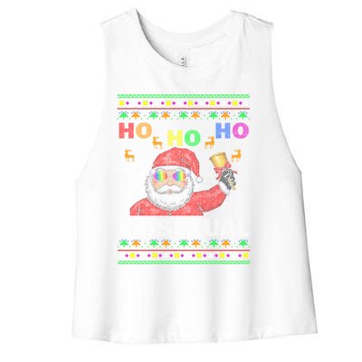 Ho Ho Homosexual Christmas Santa Holiday Pride Pyjama Gift Women's Racerback Cropped Tank