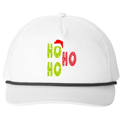 Ho Ho Ho Merry Christmas Festive Snapback Five-Panel Rope Hat