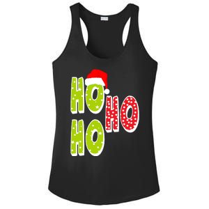 Ho Ho Ho Merry Christmas Festive Ladies PosiCharge Competitor Racerback Tank