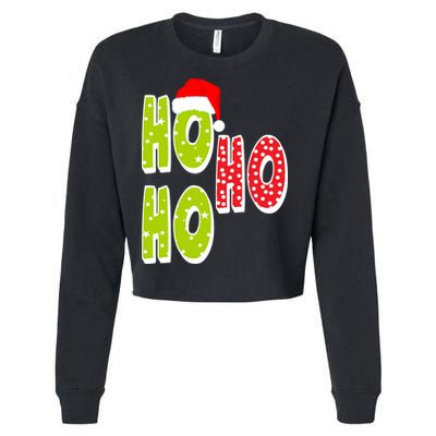 Ho Ho Ho Merry Christmas Festive Cropped Pullover Crew
