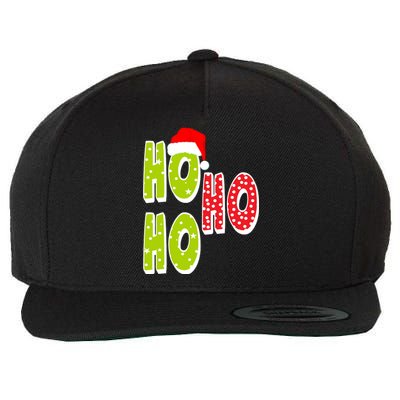 Ho Ho Ho Merry Christmas Festive Wool Snapback Cap