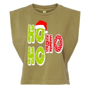 Ho Ho Ho Merry Christmas Festive Garment-Dyed Women's Muscle Tee