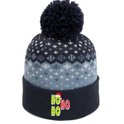 Ho Ho Ho Merry Christmas Festive The Baniff Cuffed Pom Beanie