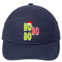 Ho Ho Ho Merry Christmas Festive 7-Panel Snapback Hat