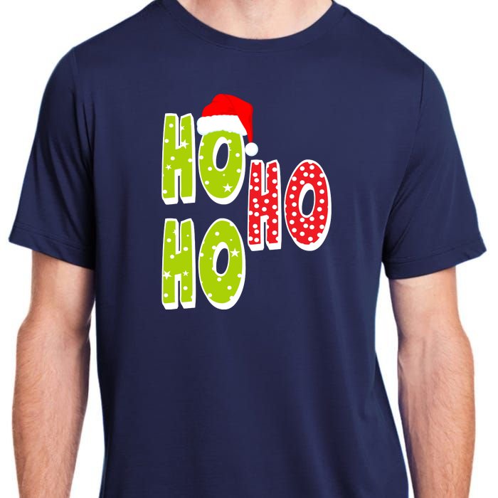 Ho Ho Ho Merry Christmas Festive Adult ChromaSoft Performance T-Shirt