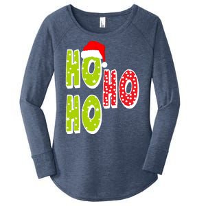 Ho Ho Ho Merry Christmas Festive Women's Perfect Tri Tunic Long Sleeve Shirt